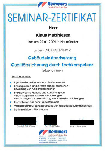 Zeugnis Baaunternehmer